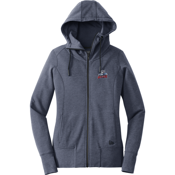 Hartford Jr. Wolfpack New Era Ladies Tri-Blend Fleece Full-Zip Hoodie