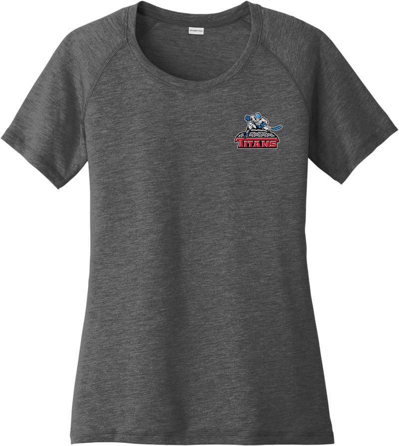 NJ Titans Ladies PosiCharge Tri-Blend Wicking Scoop Neck Raglan Tee