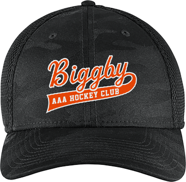 Biggby Coffee AAA New Era Tonal Camo Stretch Tech Mesh Cap