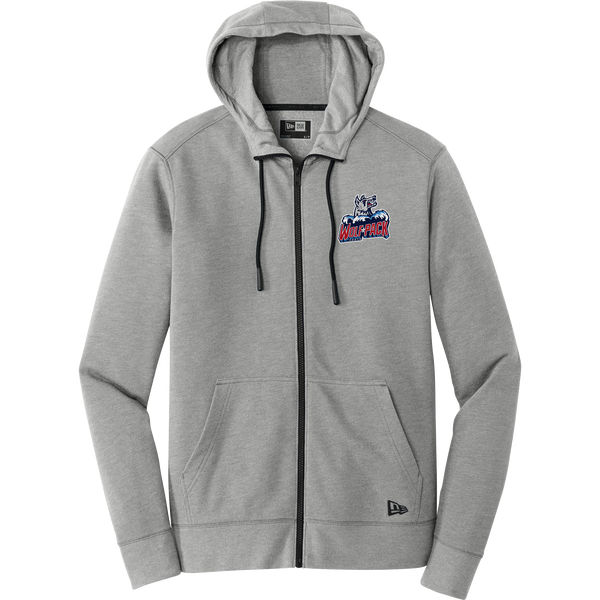 CT Wolfpack South New Era Tri-Blend Fleece Full-Zip Hoodie