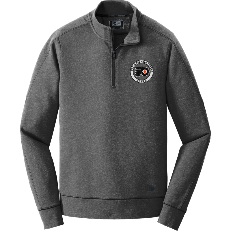 Philadelphia Flyers Elite New Era Tri-Blend Fleece 1/4-Zip Pullover