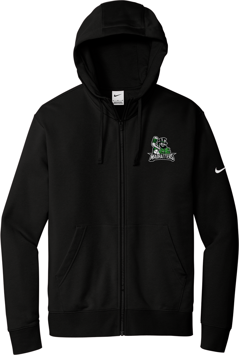 Atlanta Madhatters Nike Club Fleece Sleeve Swoosh Full-Zip Hoodie