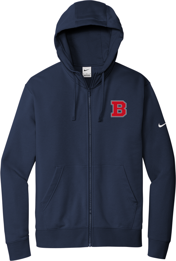 CT Bobcats Nike Club Fleece Sleeve Swoosh Full-Zip Hoodie