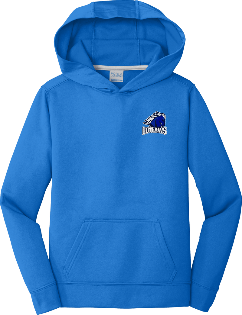 Brandywine Outlaws Youth Performance Fleece Pullover Hooded Sweatshirt