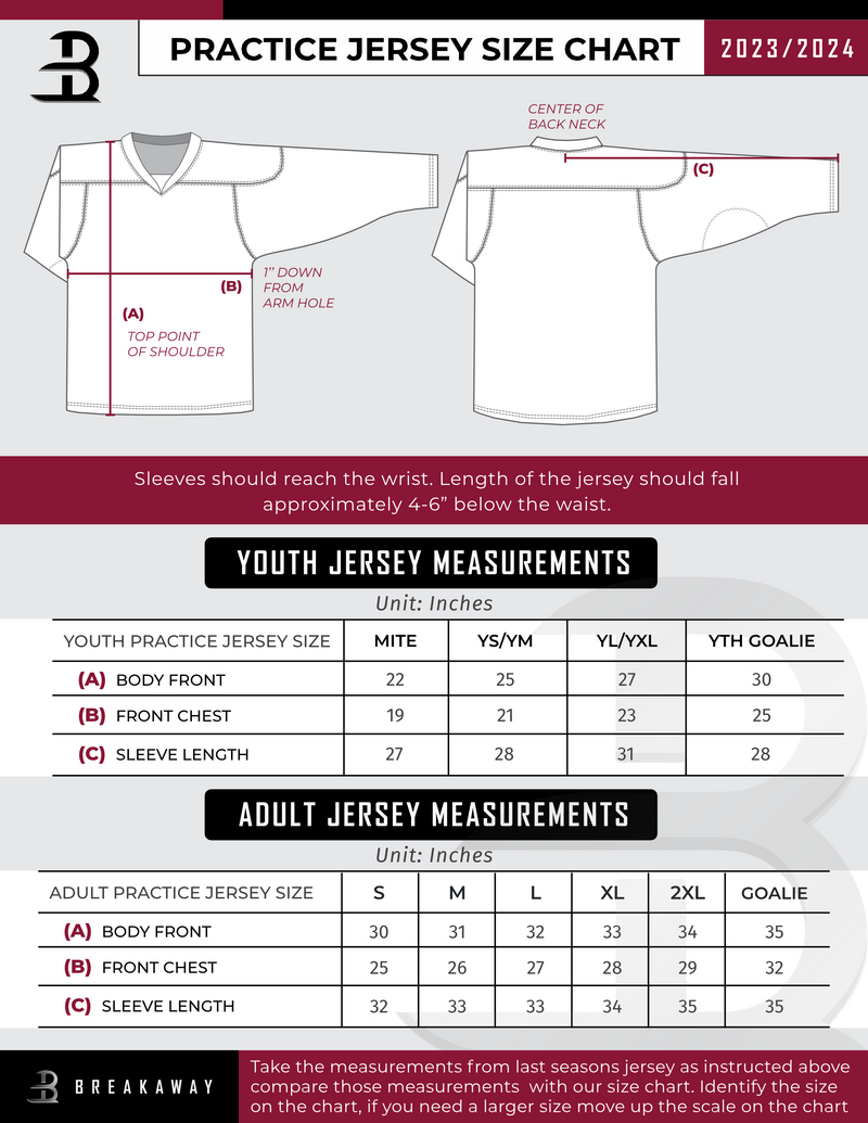 NYC Hockey Club Adult Goalie Practice Jersey