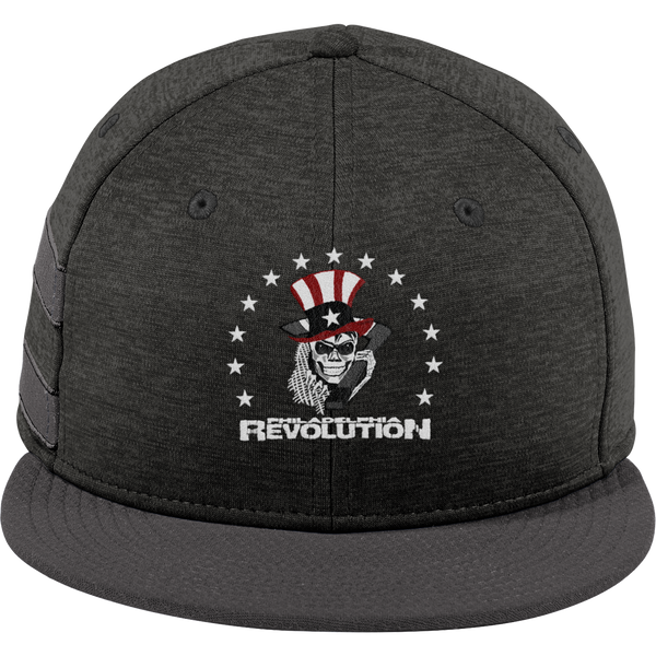 Phila Revolution New Era Shadow Heather Striped Flat Bill Snapback Cap