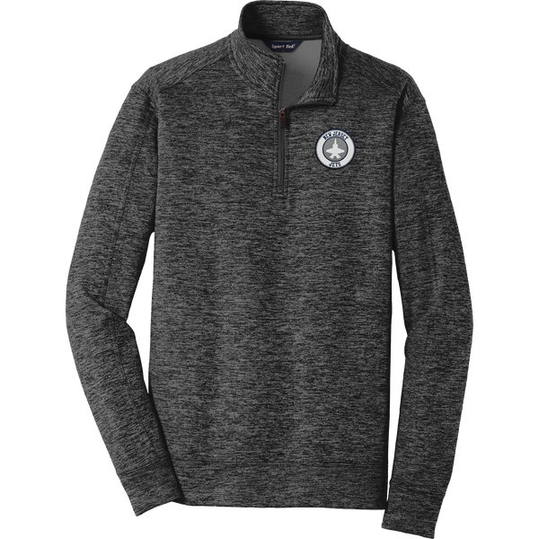 NJ Jets PosiCharge Electric Heather Fleece 1/4-Zip Pullover