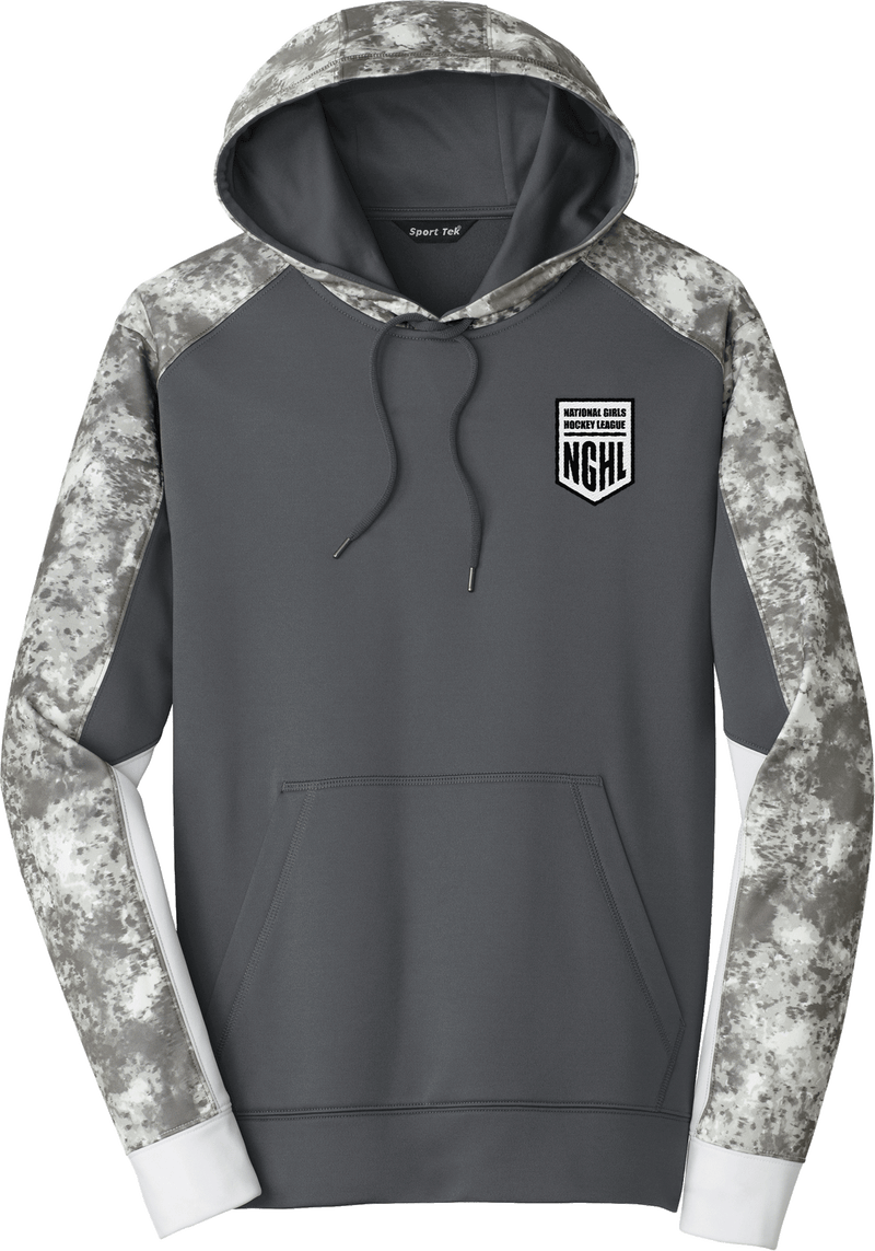 NGHL Sport-Wick Mineral Freeze Fleece Colorblock Hooded Pullover