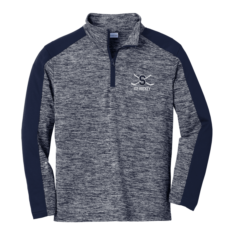 Midd South Hockey Youth PosiCharge  Electric Heather Colorblock 1/4-Zip Pullover